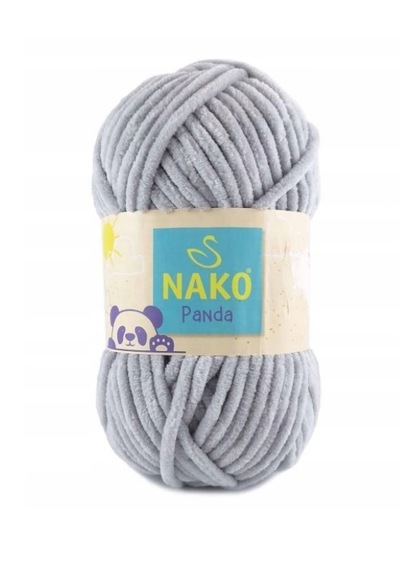 Nako Panda Baby 5 Adet 14226 Açık Gri Renk Kadife El Örgü İpliği
