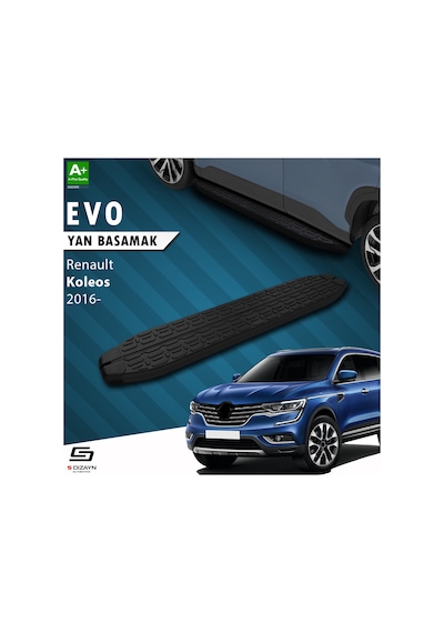 S-dizayn Renault Koleos 2 Evo Siyah Yan Basamak 163 Cm 2016 Üzeri