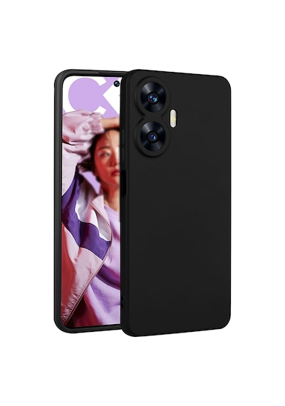 Zore Realme C55 Kılıf Omsy Premier Silikon Kapak - Siyah