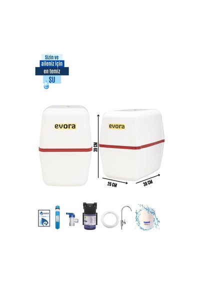 5 Filtreli 10 L Pompalı Beyaz Kapalı Oval Kasa Su Arıtma Cihazı
