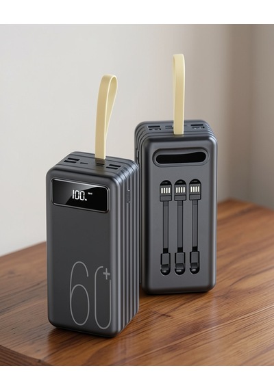 Powerbank 60.000 Mah 4 Portlu Dijital Göstergeli Uzun Şarj Süreli Çok Renkli