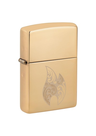 Zippo Filigree Flame High Polish Brass Dizayn Çakmak Sarı