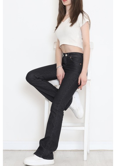 Mokashopin - İspanyol Paça Kot Pantolon Füme - 18201.1431. 001