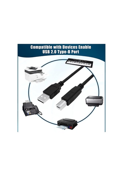 Yazıcı Kablosu Ara Printer Usb Bağlantı Bağlama Kablo Network Lazer Hp Canon Brother Kablosu 1. Standart