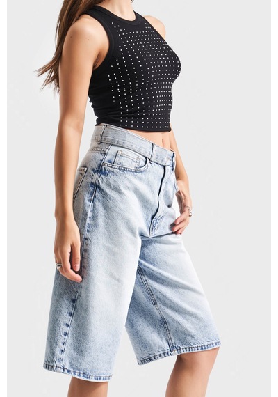 Itsbasic Kadın Snow Kot Rengi 4s5-3 Maxi Boy Kemer Detaylı %100 Koton Yüksek Bel Uzun Denim Şort Bermuda Kot Mavi Itsbasic Kadın Snow Kot Rengi 4s5-3 Maxi Boy Kemer Detaylı %100 Koton Yüksek Bel Uzun Denim Şort Bermuda Kot Mavi