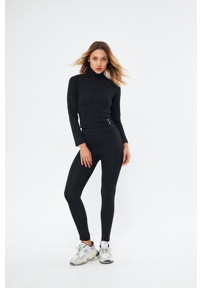 Lesa Wear Soft Touch Balıkçı Yaka Bluz Siyah Siyah