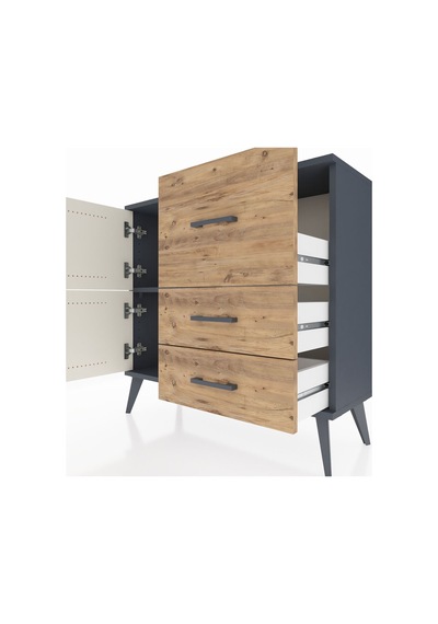 Arges Şifonyer Tek Raflı 3 Çekmeceli 2 Kapaklı 88x30x80 Antrasit-aytaşı/çam Aytaşı/çam Arges Şifonyer Tek Raflı 3 Çekmeceli 2 Kapaklı 88x30x80 Antrasit-aytaşı/çam Aytaşı/çam