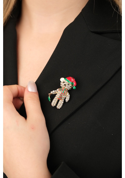 Çildan Womens Yılbaşı Koleksiyonu Yılbaşı Kostümlü Taşlı Ayıcık F Çok Renkli
