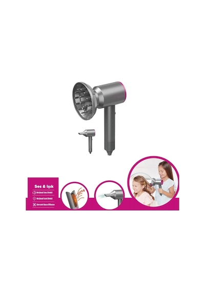 Hua-1019 Sesli Ve Işıklı 2ın1 Lüks Saç Şekillendirici Set -vardem Oyuncak