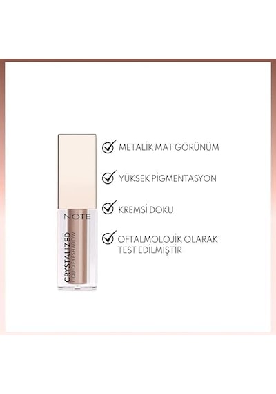 Crystalized Eyeshadow Likit Metalik Göz Farı - 10 Sand Whisper 0