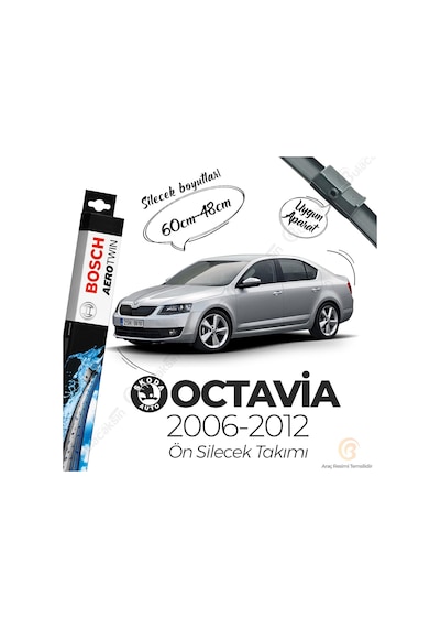 Skoda Octavia Muz Silecek Takımı 2006-2012 Bosch Aerotwin