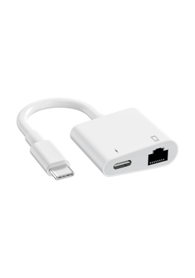 2 İn 1 Type C To Rj45 Gigabit Ethernet Çoklayıcı+ Type C Şarj Zr669
