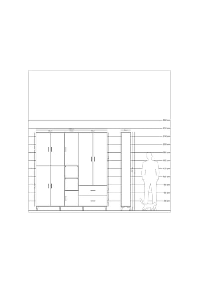 Arges Dolap 12 Raflı 2 Çekmeceli Tek Askılı 220x30x243 Çam-antrasit/çam Antrasıt/atlas Çam Arges Dolap 12 Raflı 2 Çekmeceli Tek Askılı 220x30x243 Çam-antrasit/çam Antrasıt/atlas Çam