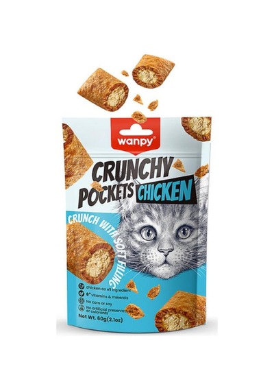Wanpy Crunch Tavuklu Kedi Ödül Maması 60 Gr