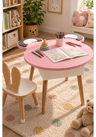 Sulorahome Pembe Çocuk Oyun Ve Aktivite Masası