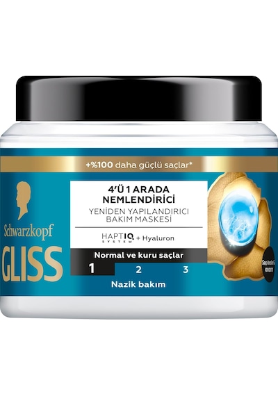 Aqua Revive Nemlendirici 4'ü 1 Arada Bakım Maskesi 400 Ml, Normal Ve Kuru Saçlar