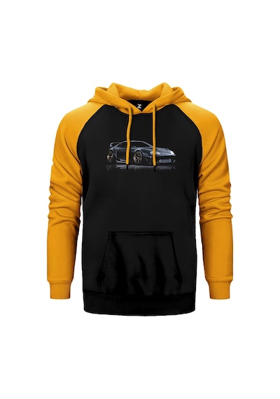 Toyota Supra Mk4 Sarı Renk Reglan Kol Kapşonlu Sweatshirt Sarı