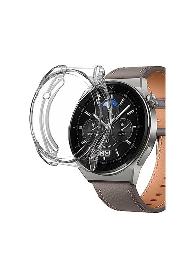 Huawei Watch Gt5 Pro 46mm Kılıf 360 Full Round Soft Silicone Şeffaf Watch Gt5 Pro 46mm İle Uyumlu Kılıf - Şeffaf
