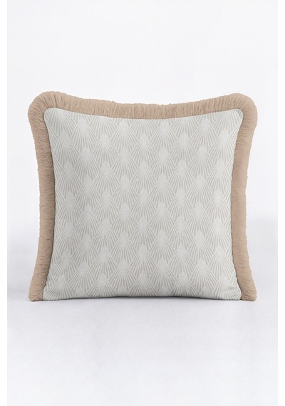 Geometrik Art Deco Desenli Saçaklı Yastık Kılıfı - Zarif Salon Modern Krem Püsküllü Kırlent Kılıfı Sessiz Rota Opal Geometrik Art Deco Desenli Saçaklı Yastık Kılıfı - Zarif Salon Modern Krem Püsküllü Kırlent Kılıfı Sessiz Rota Opal