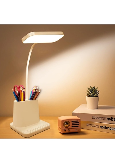 20 Led Çalışma Okuma Işığı 3 Kademeli Şarjlı Masa Lambası Ayarlan