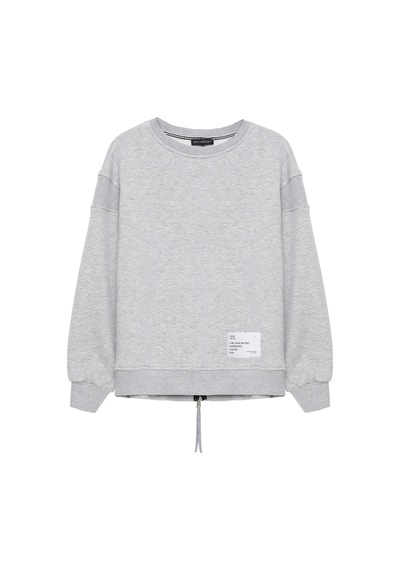 Quzu Fermuar Detaylı Sweatshirt Gri
