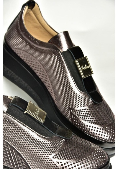 Fox Shoes U555130603 Platin Hakiki Deri Kadın Ayakkabı Platin-hakiki Deri Platin