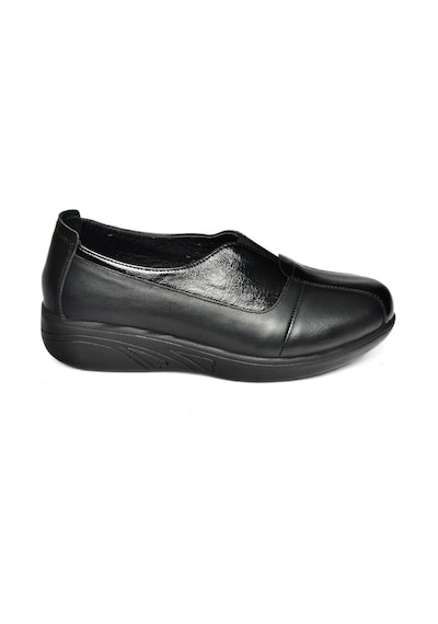 Fox Shoes P555070503 Siyah Hakiki Deri Comfort Ortopedik Taban Kadın Ayakkabı Siyah