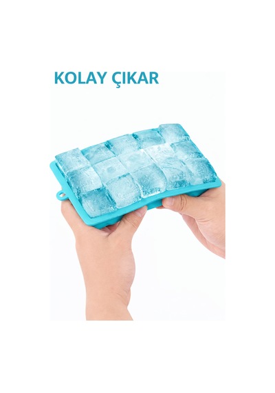 15 Bölmeli Silikon Buz Kalıbı, Büyük L Boy Küp Buzlar, Kokteyl Sunum Buz Kalıbı Et Suyu Saklama - 904911676 Diğer