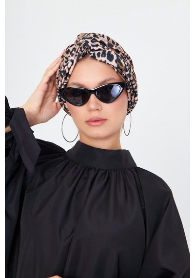 Hürrem Bone Pudra Çapraz Büzgülü Tesettür Bone Sandy Leopar Desen 2511 06 Pudra Hürrem Bone Pudra Çapraz Büzgülü Tesettür Bone Sandy Leopar Desen 2511 06 Pudra