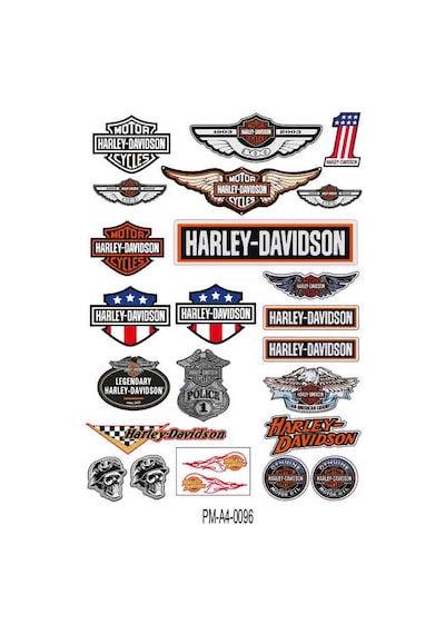 Sponsor Harley Davıdson Ekipman Kask Motorsiklet Sticker Seti 01