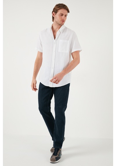 Buratti Pamuklu Regular Fit Tek Cepli Kısa Kol Erkek Gömlek Cf25S128230 Beyaz Buratti Pamuklu Regular Fit Tek Cepli Kısa Kol Erkek Gömlek Cf25S128230 Beyaz