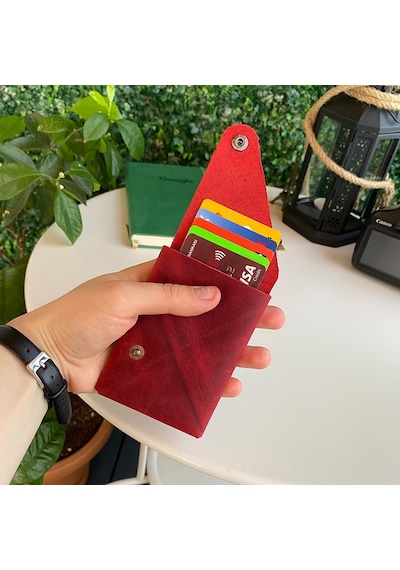 Modica® Vista - Hakiki Deri Unisex Natürel Minimal Cüzdan