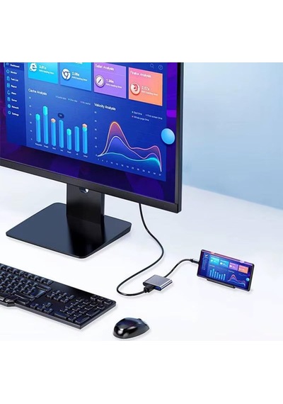 Usb 3.1 Type-c To Hdmi Usb 3.0 Yüksek Hızlı 4k 2k Ultra Hd Çevirici Dönüştürücü Adaptör Kablosu