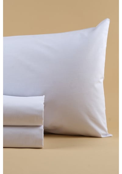 Paris Serisi 4 Adet 57tel Pamuk Ranforce Otel Yastık Kılıfı 50 70cm Beyaz
