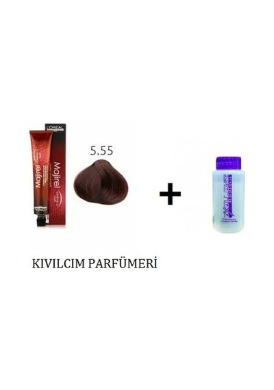 Loreal Majirel 5.55 Açık Kestane Yoğun Akaju Saç Boyası + Oksidan