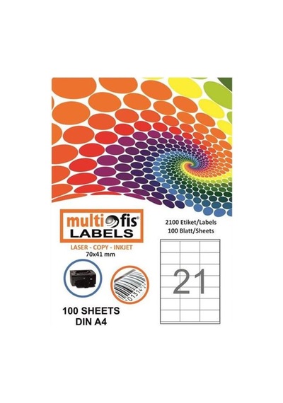 Multiofis 70X41 Laser Etiket