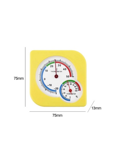 2'si 1 Arada İç Mekan Mini Analog Termometre Analog, Oda İklimlendirme İçin Oda Termometresi Sıcaklık Ve Nem Ölçer