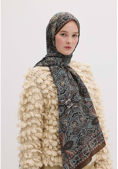 Freshscarfs Helene Desen Şal Füme gri