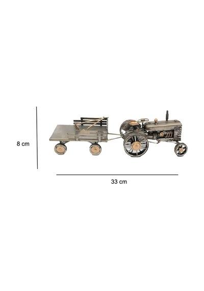 Dekoratif Metal Traktör Römorklu C1603