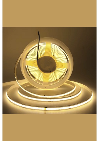 12v Cob Şerit Led 8mm 320 Ledli Esnek Gün Işığı Cob Led Ip20 5 Metre