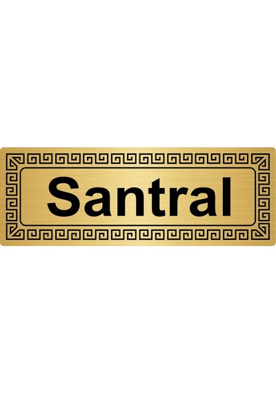 Santral 7Cmx20Cm Metal Yönlendirme Levhası Altın Renk Metal
