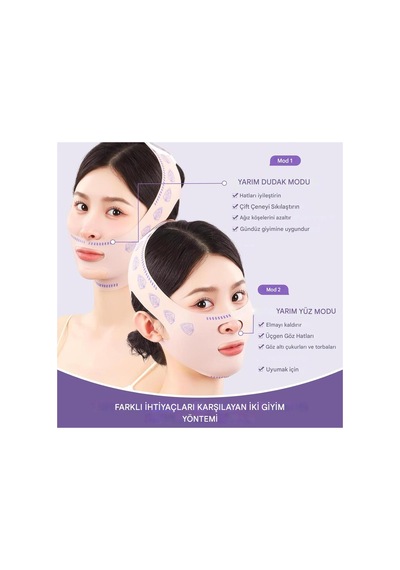 Tek Katmanlı V-yüz Lifting Sıkılaştırıcı Çene Maskesi, V-line Şekilli, Yüz Germe Kemeri Tek Katmanlı V-yüz Lifting Sıkılaştırıcı Çene Maskesi, V-line Şekilli, Yüz Germe Kemeri