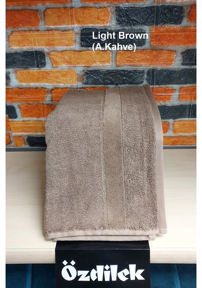 Özdilek Svv Border Kalın Ve Süper Emici Yeni Seri Banyo Havlusu 76x147 - Light Brown A.kahve