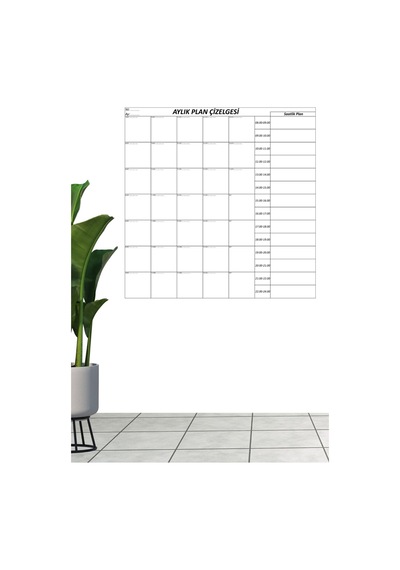 Mcg Aylık Planlayıcı Manyetik Duvar Stickerı Takvim Plan Çizelgesi Renkli