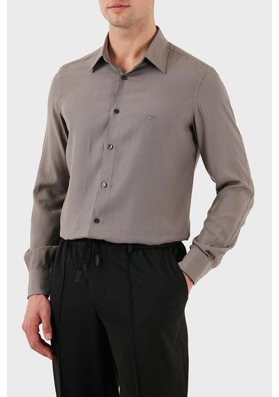 Emporio Armani Erkek Gömlek Em001537 Af14214 U6107 Vizon Vizon