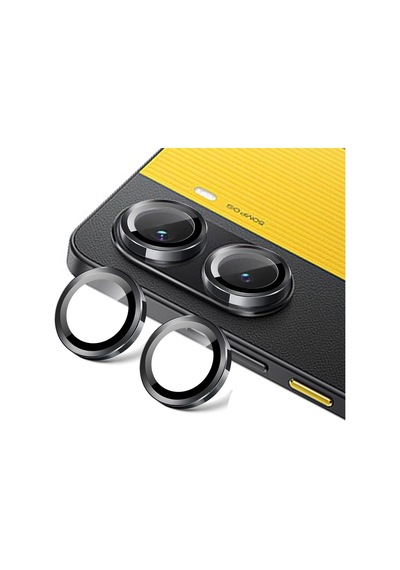 Forzacase Xiaomi Poco X7 Pro İle Uyumlu Kamera Camı Lens Koruyucu Halka Seti - Fc381 Siyah