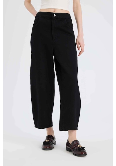 DeFacto Barrel Fit Normal Bel Bilek Boy Yumuşak Jean Pantolon E3874AX25SPNM40