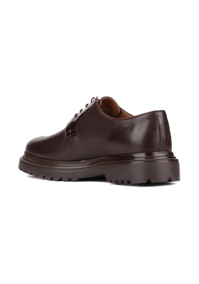 Shoetyle - Kahverengi Deri Bağcıklı Erkek Klasik Ayakkabı 250-2013-777 Kahverengi