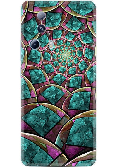 Xiaomi 13 Lite Kılıf Resimli Desenli Silikon Platinium Series Circles 1828