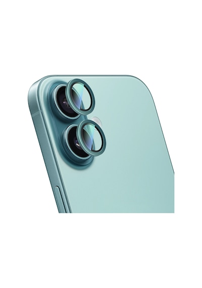 Apple Uyumlu   iPhone 16 Plus Caseworld Alloy Serisi Oleofobik Anti Reflective Kamera Lens Koruyucu Yeşil